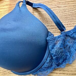 GUC Victoria’Secret Bombshell plunge Bra 34DD 34E 36D SS Smooth Blue